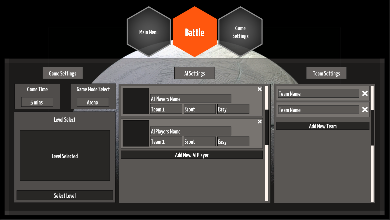 Game Options/Settings